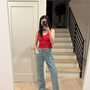 Urban Outfitters UO Women's Light Blue Cargo Jeans